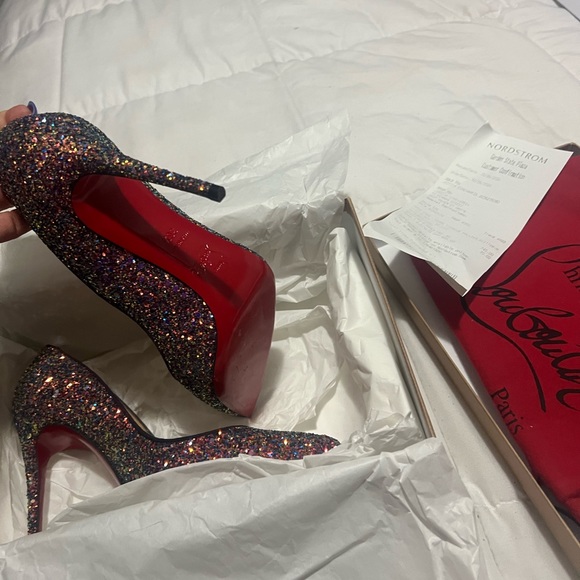 Christian Louboutin Pigalle Glitter Heels - Picture 6 of 7